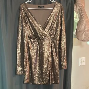 HAODUOYI Elegant Tan Dress